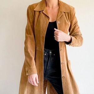 Women's Tan Suede Coat